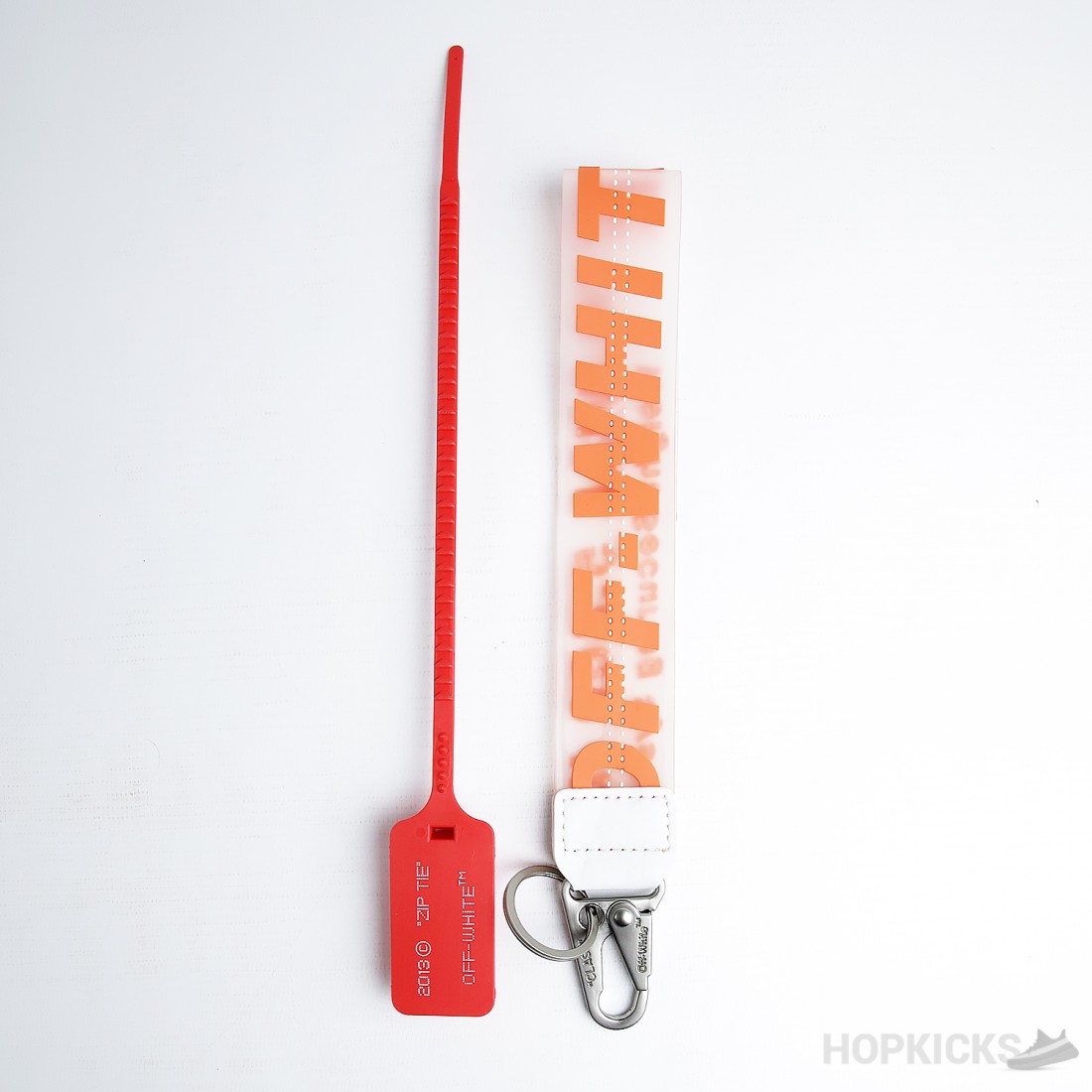 Off white belt keychain on sale